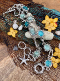 Poseidon Sea Gem hand cast sterling silver bracelet