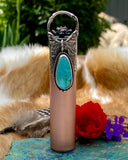 Rose Gold Butterfly & Turquoise Elixir Hand sanitizer "PROTECTOR" Glass bottle