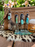Animal print & Turquoise Elixir Hand sanitizer "PROTECTOR" Glass bottle