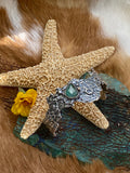 Reef Sea Fan Coral and Apatite hand cast Cuff