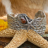 Reef Starfish and Garnet Sea Fan Coral Cuff