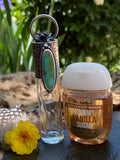 Animal print & Turquoise Elixir Hand sanitizer "PROTECTOR" Glass bottle