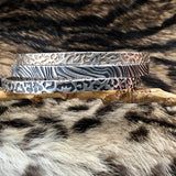 Animal Print Bangle Sterling Silver Bangle Bracelet