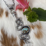 Snake and Turquoise sterling silver necklace