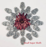 Sugar Skull Castings Small Sterling Silver