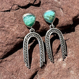 Rainbow Peruvian Opal Trillion Rosecut gems with hand cast Sterling Silver Earrings