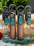 Rose Gold Bunny & Turquoise Elixir Hand sanitizer "PROTECTOR" Glass bottle