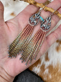 Desert Dweller “Buffalo Roam” hand cast Sterling Silver beaded Earrings