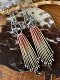 Desert Dweller “Buffalo Roam” hand cast Sterling Silver beaded Earrings
