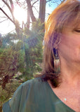 Desert Dweller "Camoflage Bear” hand cast Sterling Silver beaded Earrings