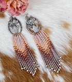 Desert Dweller "Blush Desert Sunrise” hand cast Sterling Silver beaded Earrings