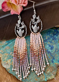 Desert Dweller "Blush Desert Sunrise” hand cast Sterling Silver beaded Earrings