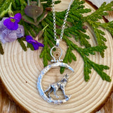 Moon Scape ~ Soul of a Wolf sterling silver necklace