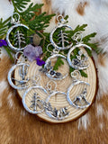 Moon Scape ~ Butterfly and flora sterling silver necklace