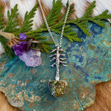 Lone Pine "Snowville Variscite" sterling silver necklace