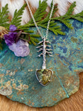 Lone Pine "Snowville Variscite" sterling silver necklace