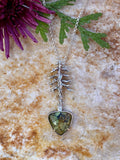 Lone Pine "Snowville Variscite" sterling silver necklace