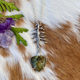 Lone Pine "Snowville Variscite" sterling silver necklace