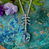 Lone Pine "New Lander Turquoise" sterling silver necklace