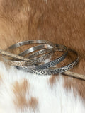 Animal Print Bangle Sterling Silver Bangle Bracelet