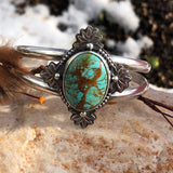 Rustic Kingman Cuff in Sterling Silver statement bracelet