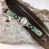 Rustic Southwest seed bead and Turquoise Bracelet