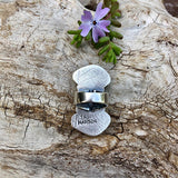 Boulder Opal and Rustic Turquoise Stones Bezeled in Sterling Silver Ring Size 5 US