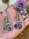 Spruce Pine and Bear sterling silver necklace