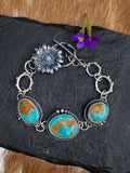 Old stock Royston Turquoise Wildflower bracelet