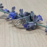 Bee & Ethiopian rose cut Opal Sterling Silver Ring Size 7.5-8 US