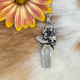 Spooky Vibes- Ice crystal carved faceted gem necklace