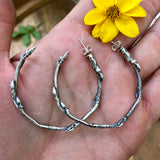 Twig Hoops Hand cast "real" twig branches