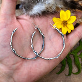 Twig Hoops Hand cast "real" twig branches