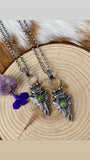 Arrowhead and turquoise sterling silver necklace