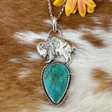 Buffalo Soldier Turquoise sterling silver necklace