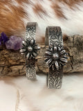 Wildflower Floral Boho Cuff Bracelet