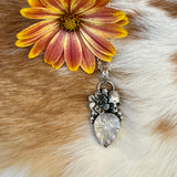 Spooky Vibes- Ice crystal carved faceted gem necklace