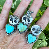Ghouls night out - Skeleton and Rose band Hand carved and cast pendant or ring