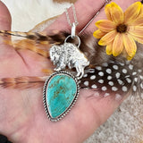 Buffalo Soldier Turquoise sterling silver necklace