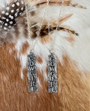 Cowgirl Bar Sterling Silver hand carved necklace