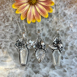 Spooky Vibes- Ice crystal carved faceted gem necklace