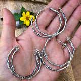 Twig Hoops Hand cast "real" twig branches