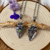 Arrowhead and turquoise sterling silver necklace