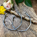 Twig Hoops Hand cast "real" twig branches