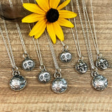 Hand Cast Mini skull face Necklace