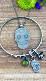 Sugar Skull sterling silver Necklace