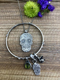 Sugar Skull sterling silver Necklace
