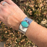 Rustic Southwest Kingman Cuff in Sterling Silver statement bracelet