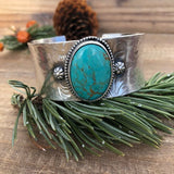 Rustic Southwest Kingman Cuff in Sterling Silver statement bracelet