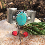 Rustic Southwest Kingman Cuff in Sterling Silver statement bracelet